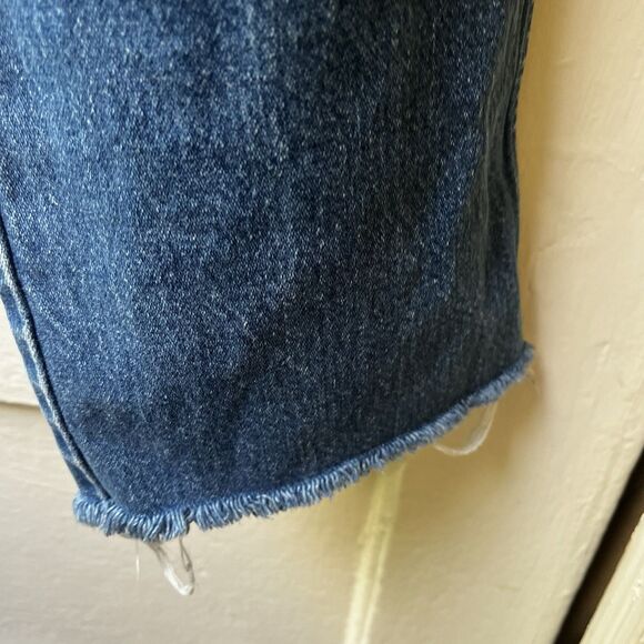 Vtg Wrangler Jeans Sz 12 X 34 wide leg mid rise farm rustic cotton frayed hemmed - Picture 8 of 13